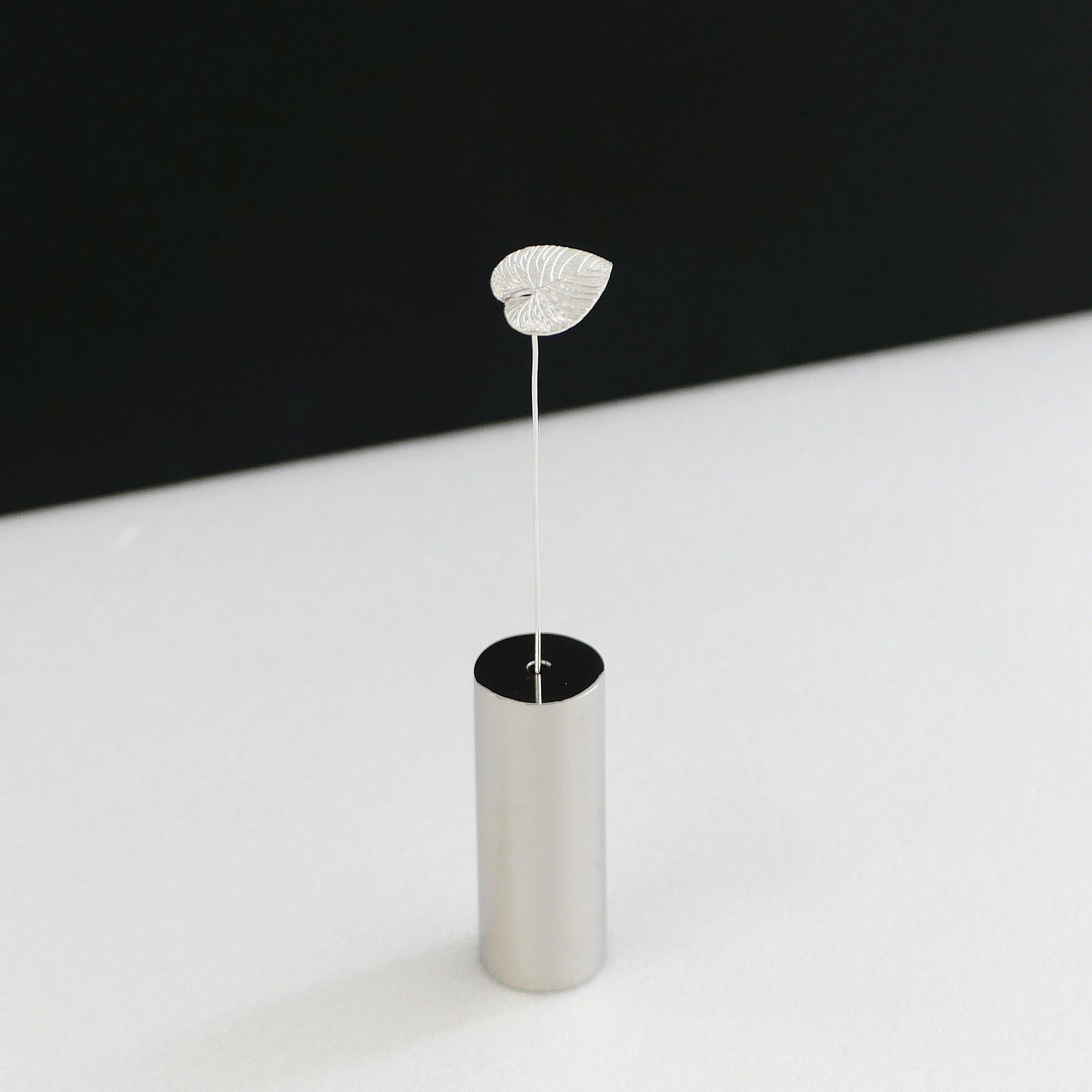 ハートモンステラのシルバー925製一輪挿し|Vita Ramus Botanical Objet|JFS004