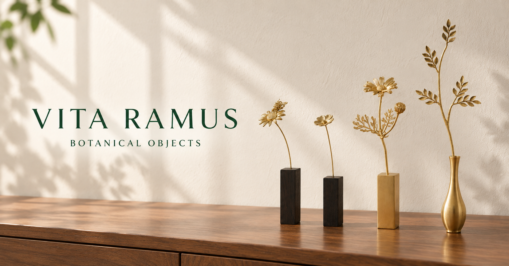真鍮のボタニカルオブジェ・インテリア｜VITA RAMUS – Vita Ramus