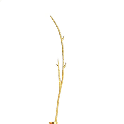 ささやく 枝 真鍮製一輪挿しオブジェ JF039
