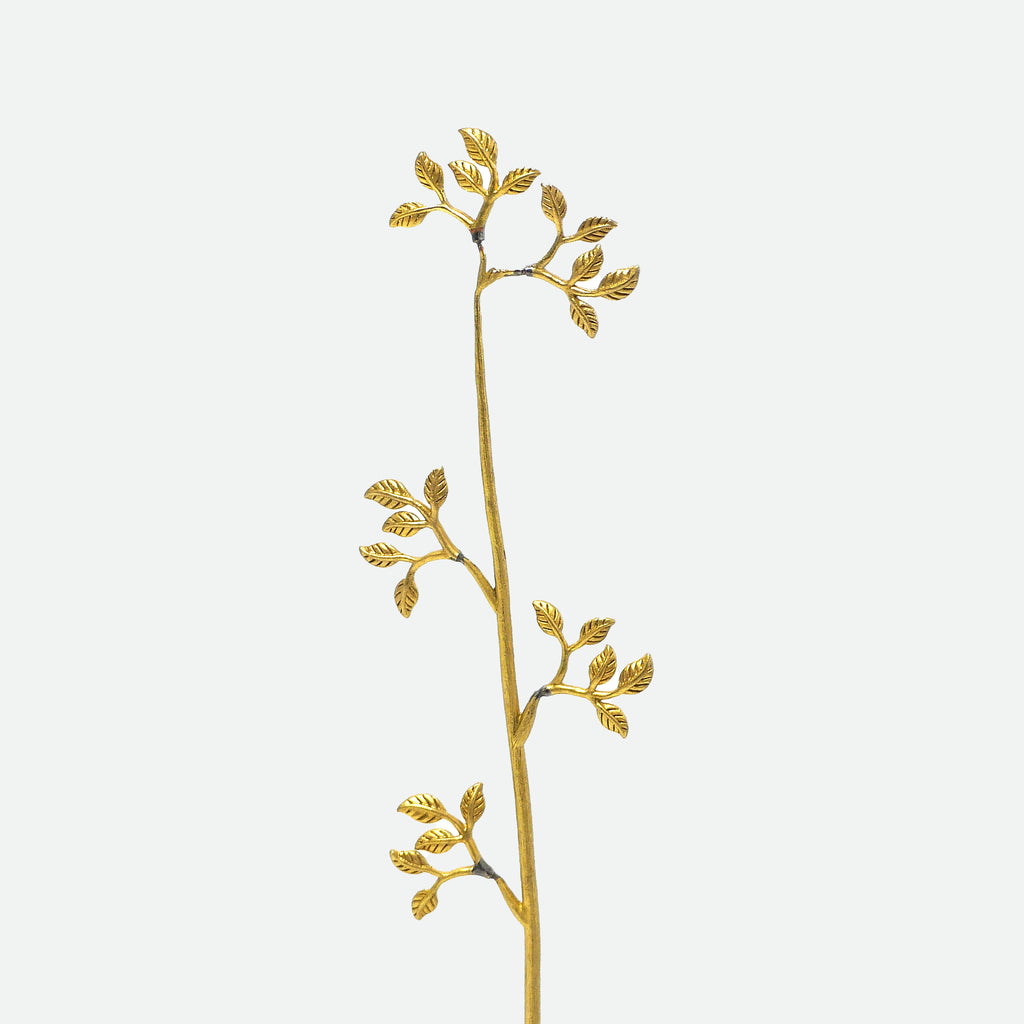 Leaf Motif Brass Bud Vase – Mini Flower Vase