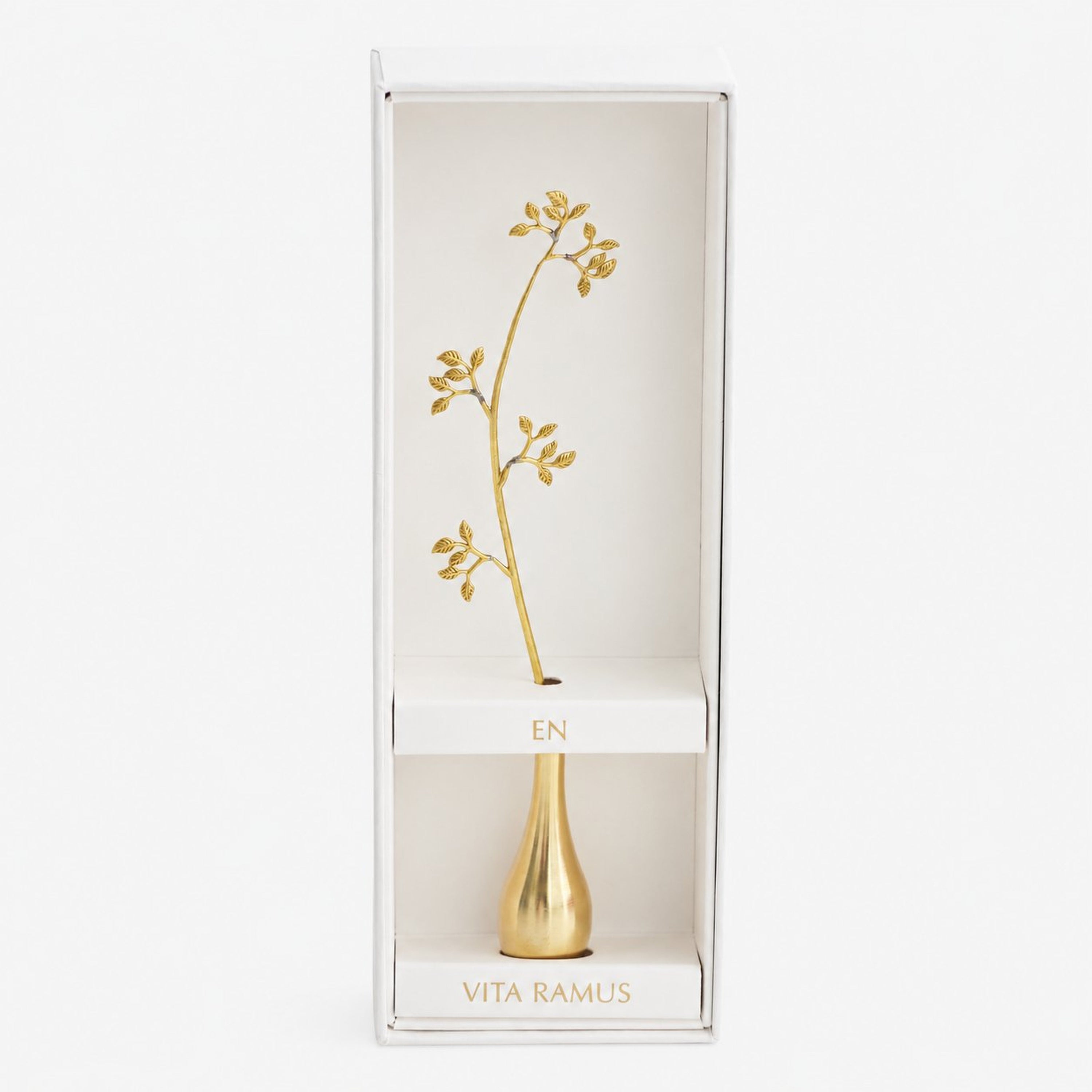 Leaf Motif Brass Bud Vase – Mini Flower Vase