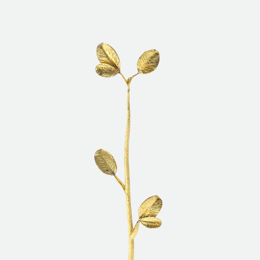 Slim Leaf Brass Bud Vase – Minimal Mini Vase