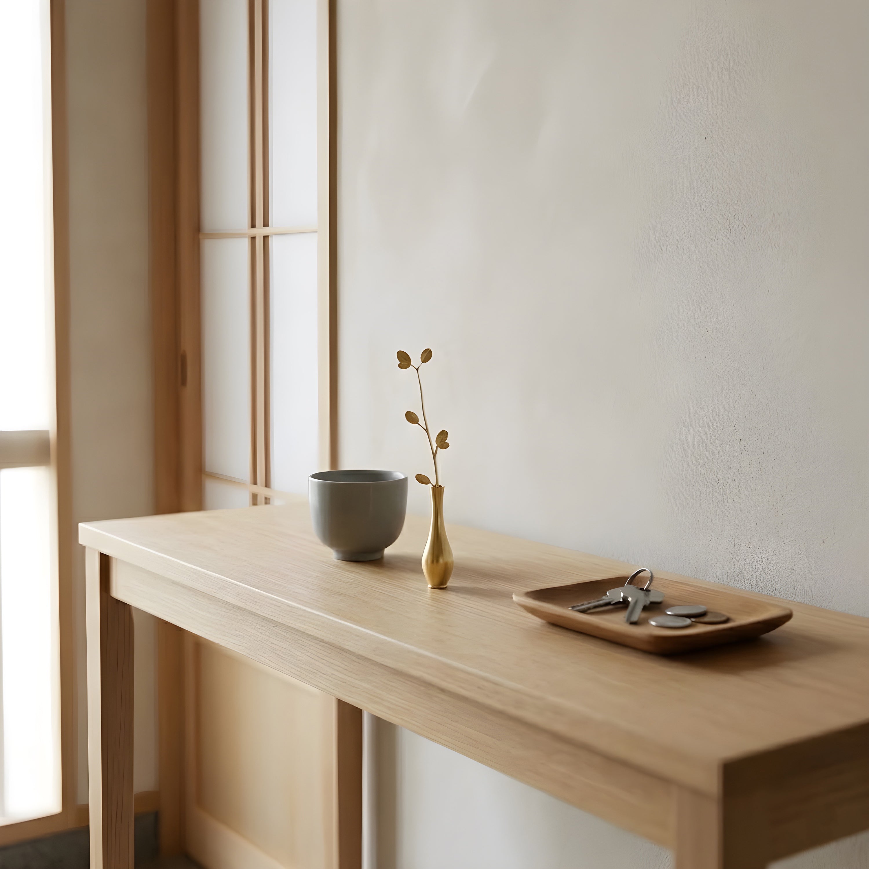 Slim Leaf Brass Bud Vase – Minimal Mini Vase