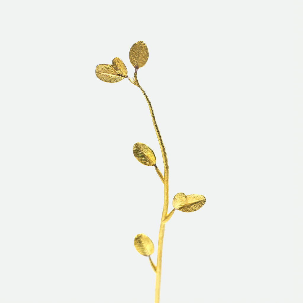 Ultra Slim Leaf Brass Bud Vase – Minimal Mini Vase