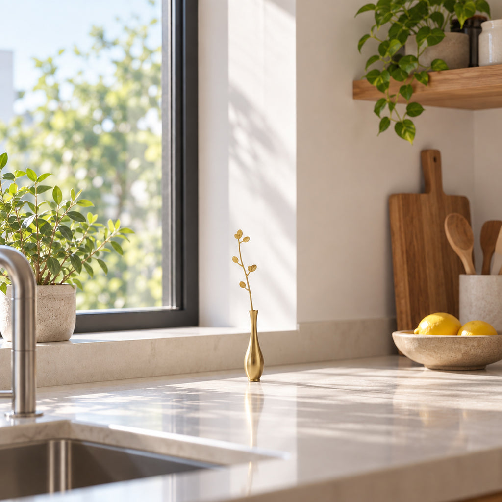 Foglia Decorativa in Ottone