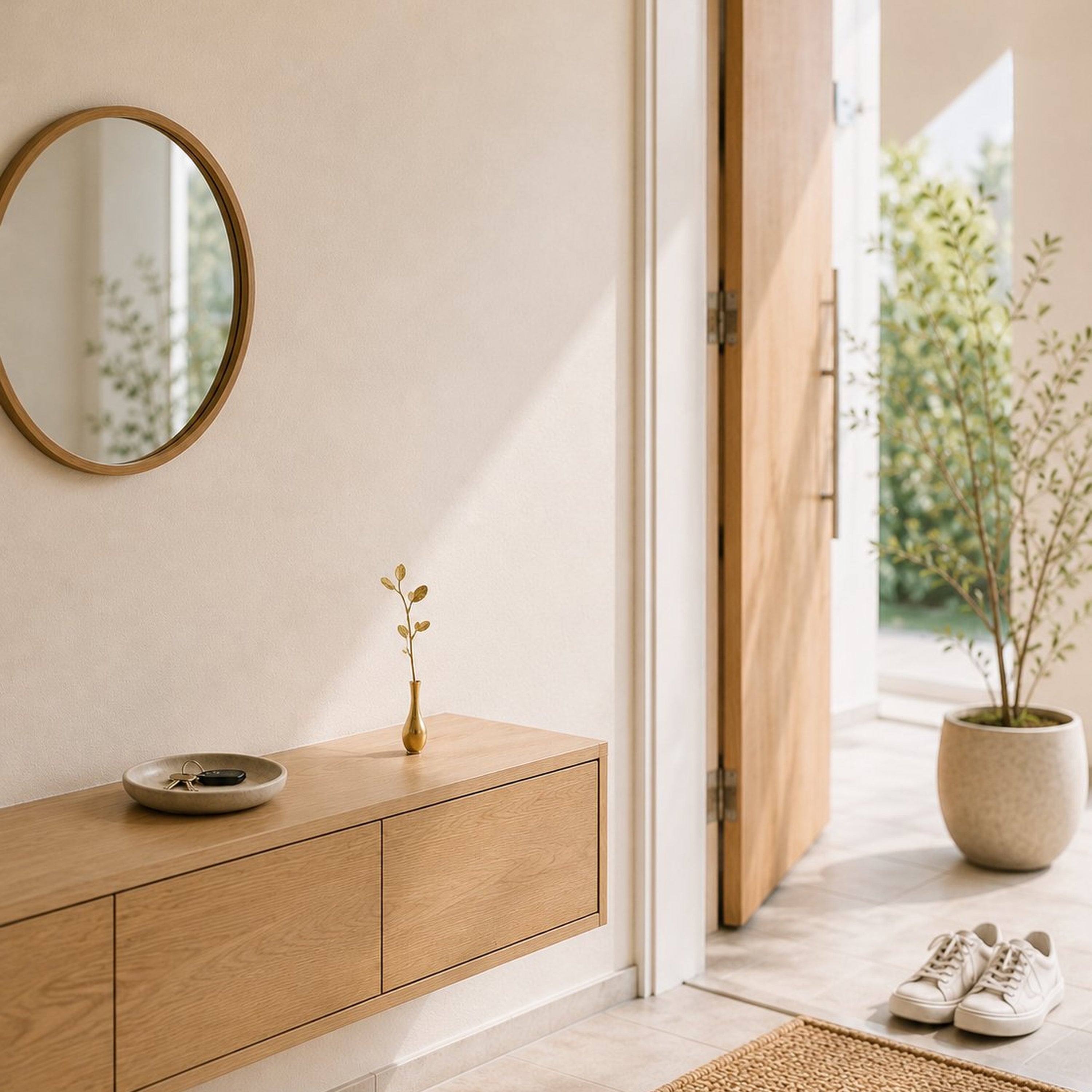 Ultra Slim Leaf Brass Bud Vase – Minimal Mini Vase