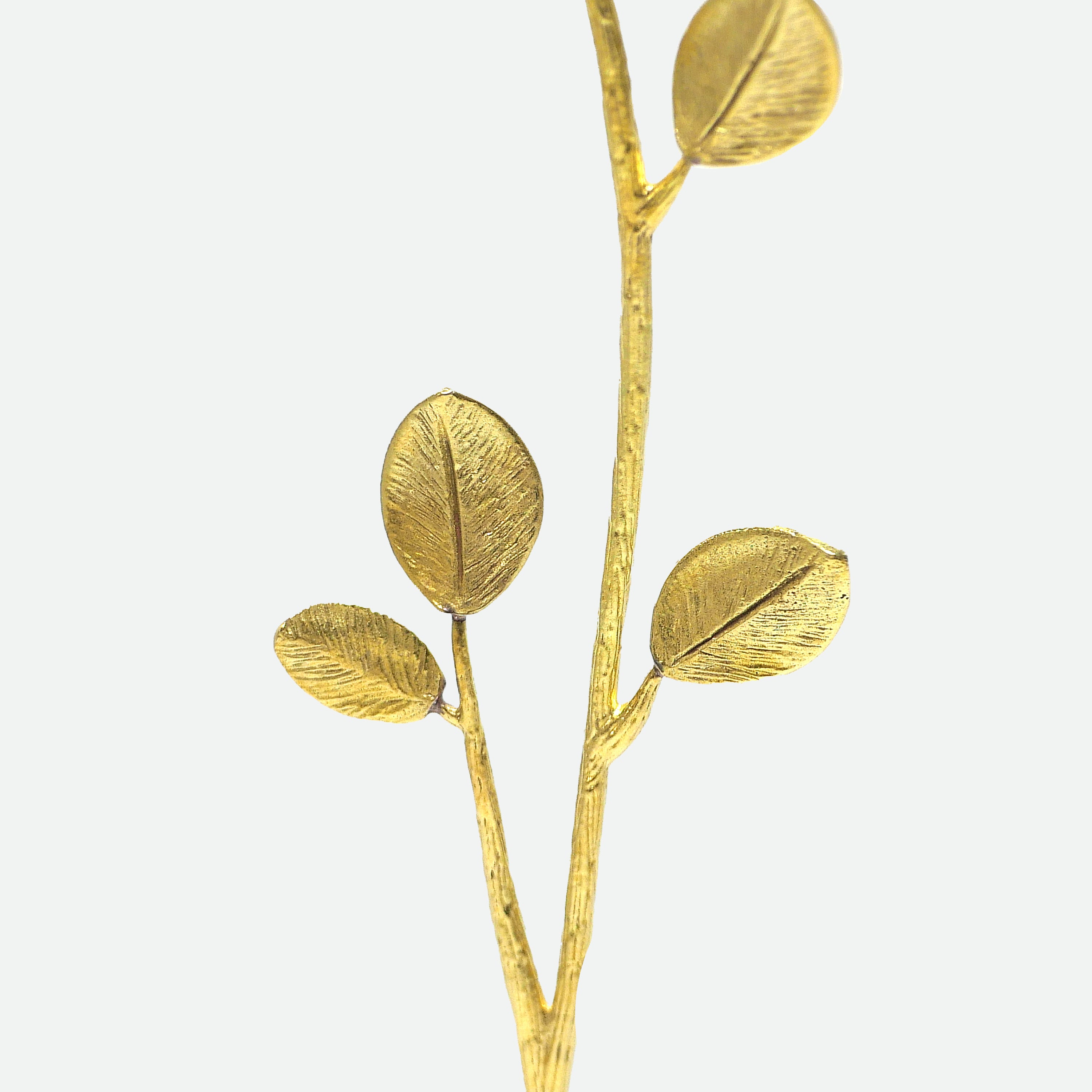 ふっくらリーフモチーフ 真鍮製一輪挿し フラワーベース