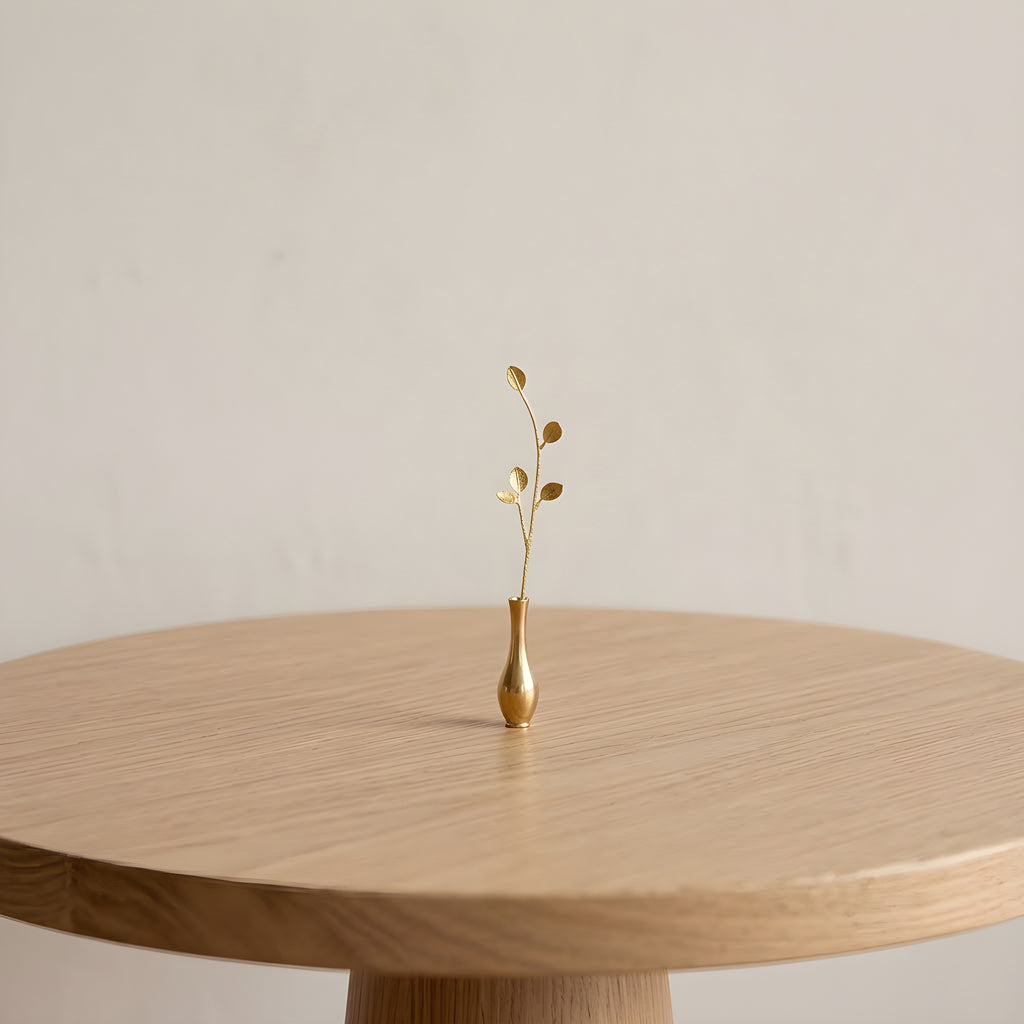 Rounded Leaf Brass Bud Vase – Decorative Mini Vase