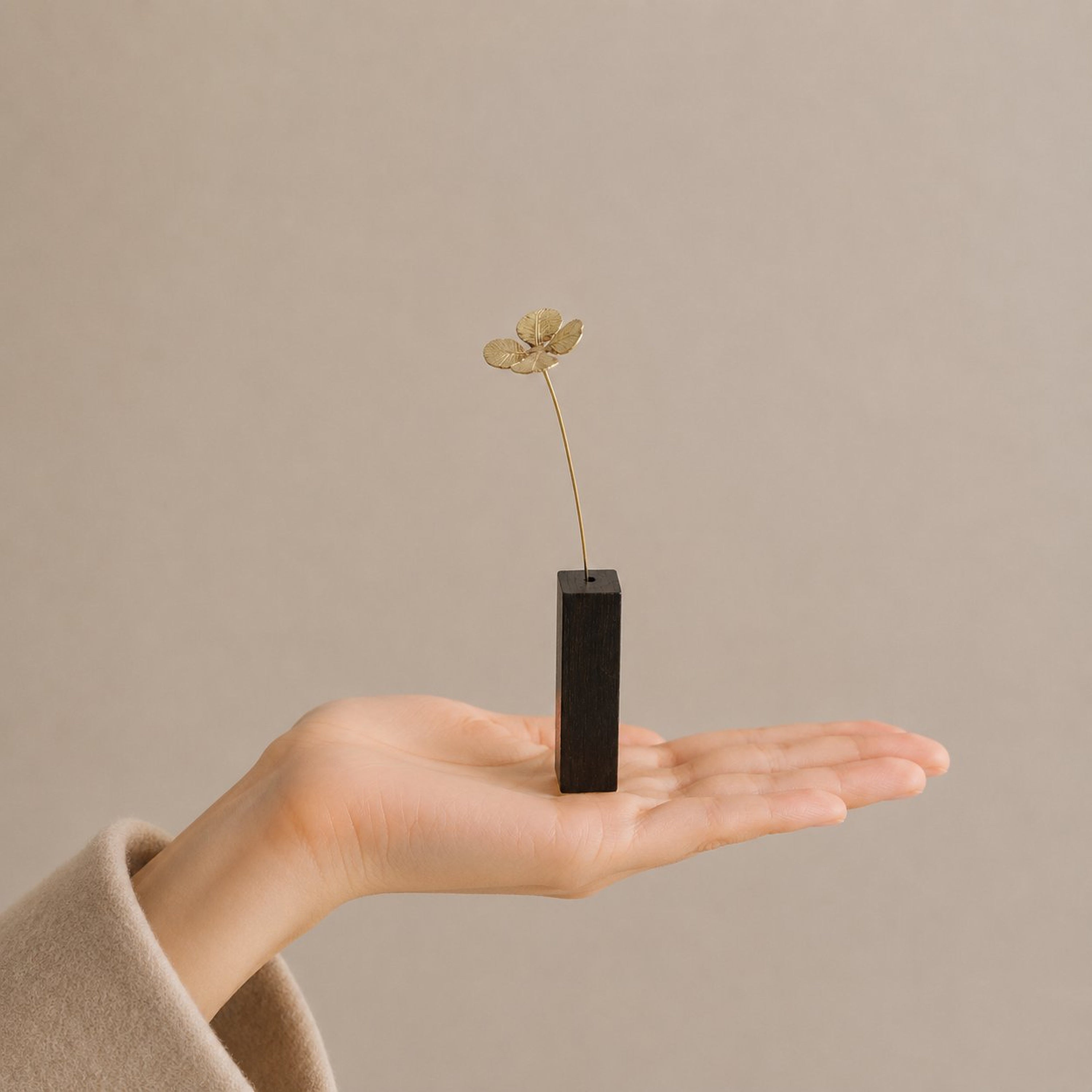 ICHIRIN｜真鍮一輪挿し・木製花瓶付き｜Vita Ramus
