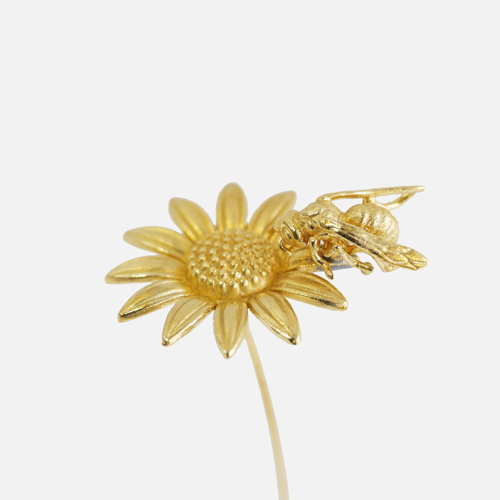 SUNFLOWER & BEE ひまわりとミツバチオブジェ