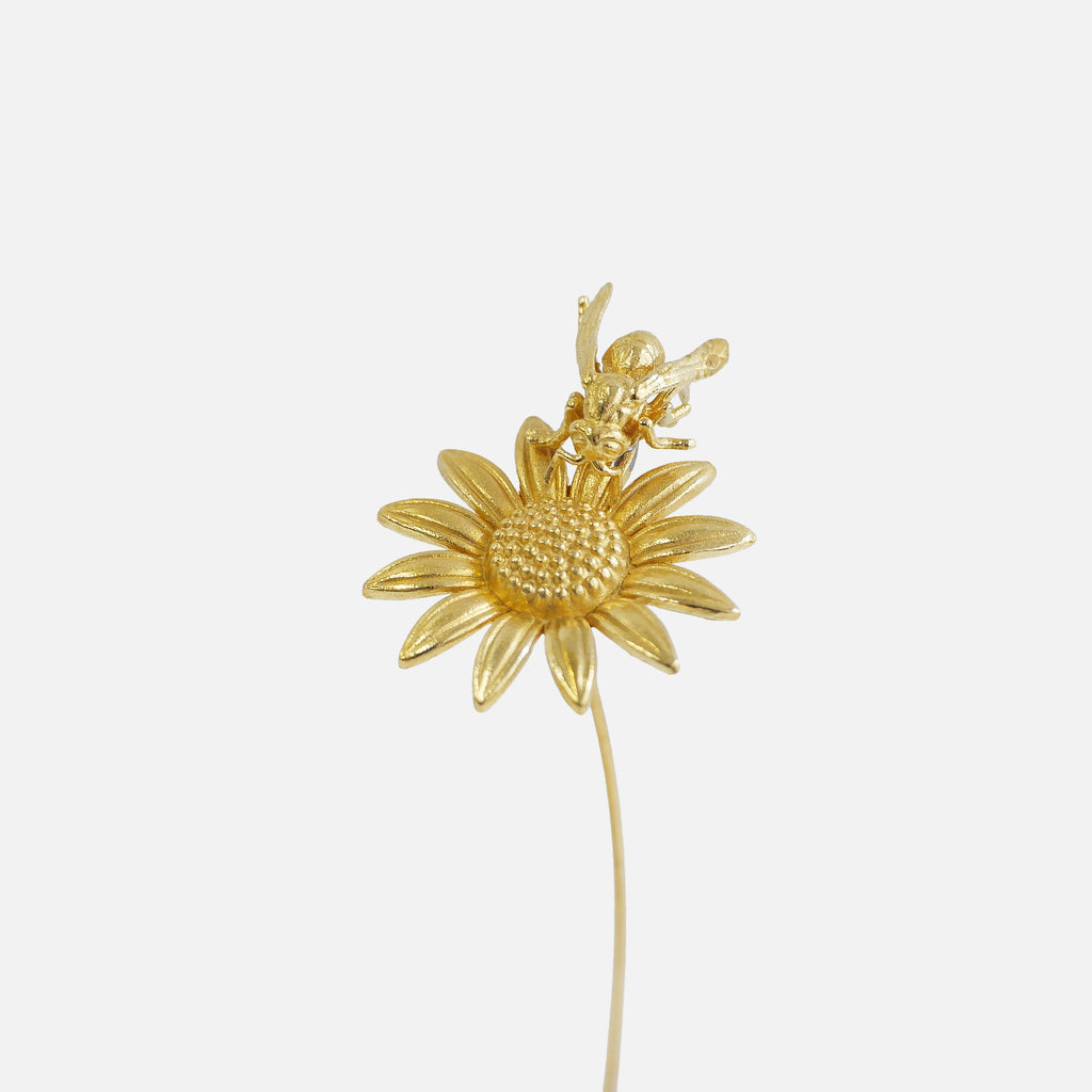 SUNFLOWER & BEE ひまわりとミツバチオブジェ