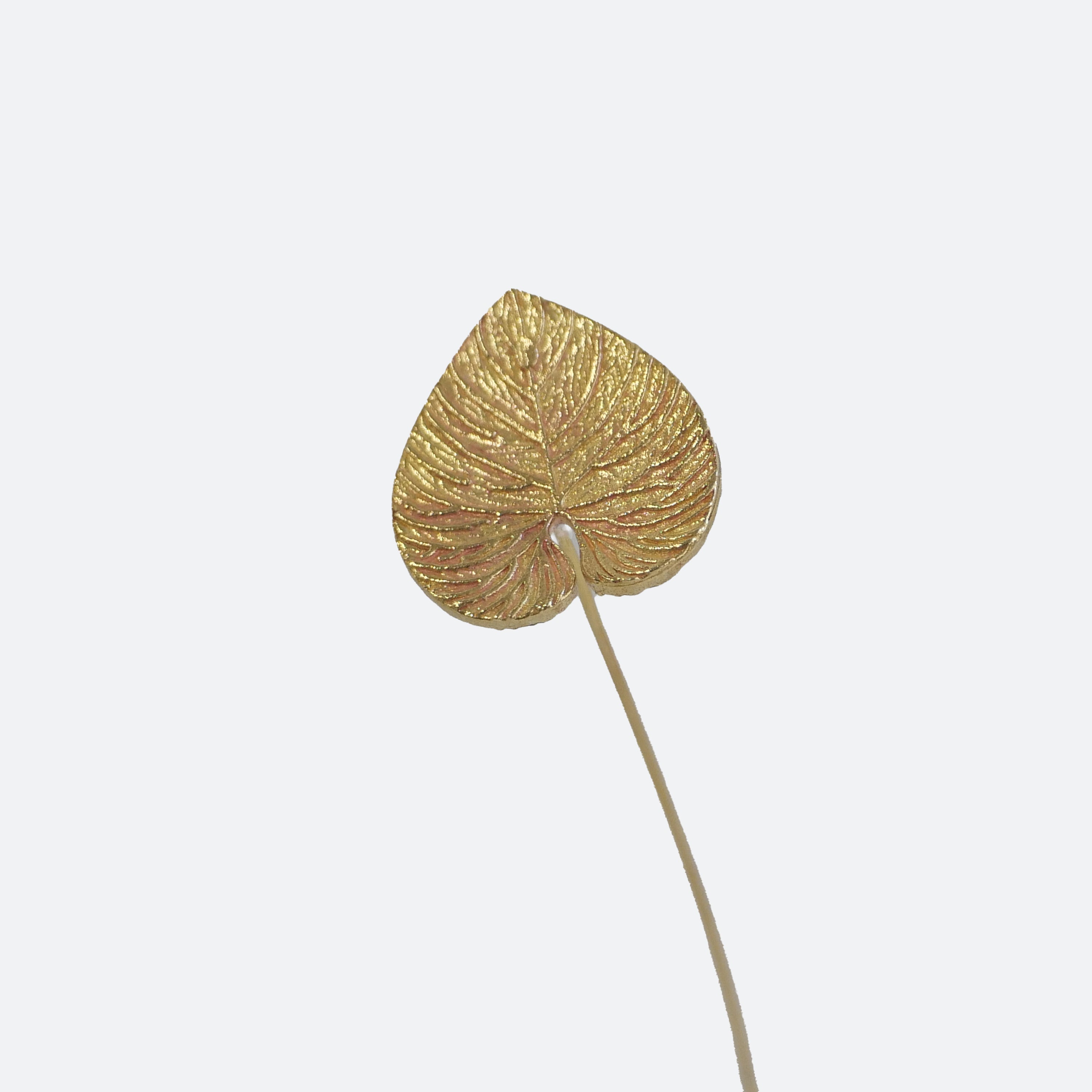 モンステラモチーフ 真鍮ミニオブジェ｜選べる木製花瓶付き