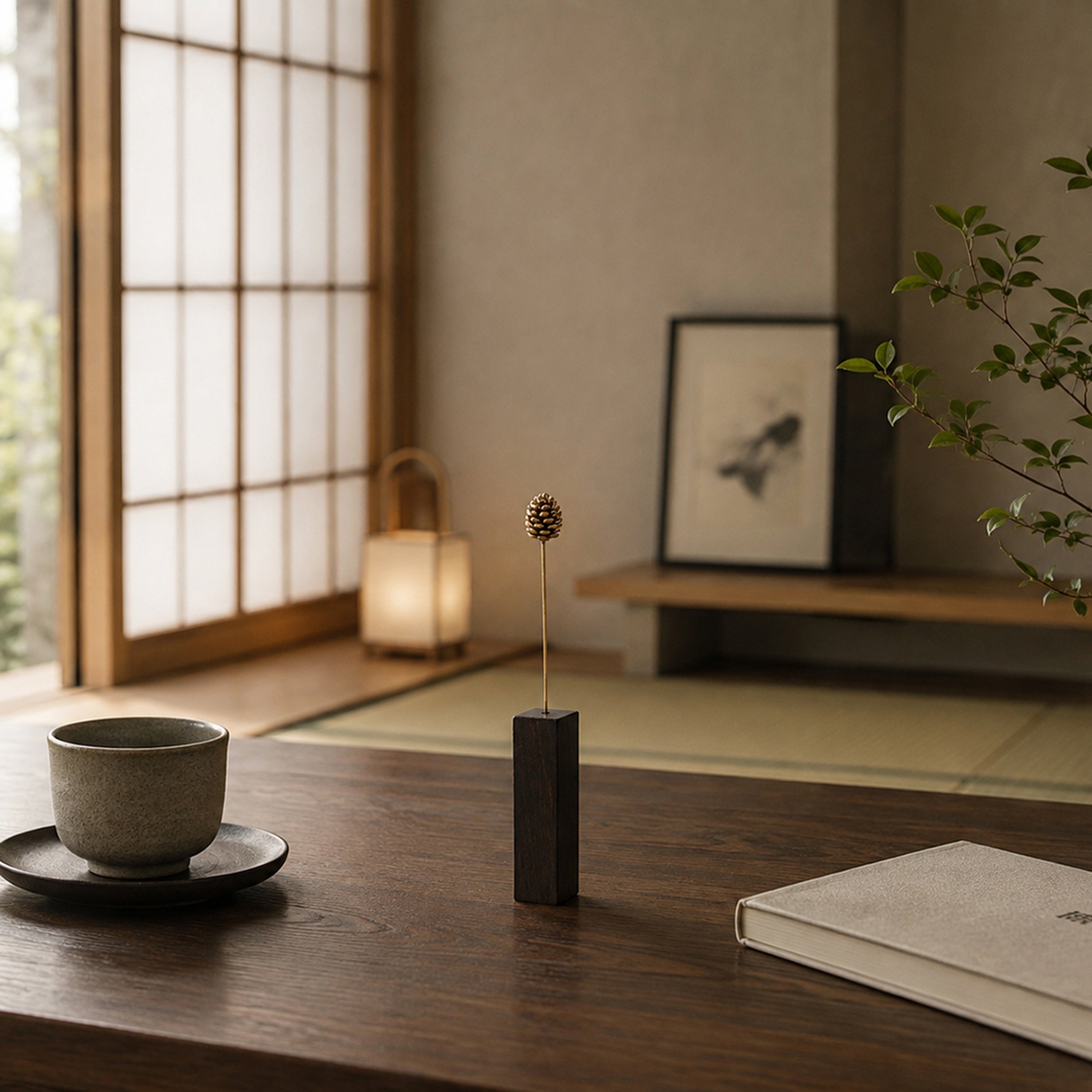 PETIT PINE CONE | Pine Cone Brass Botanical Object