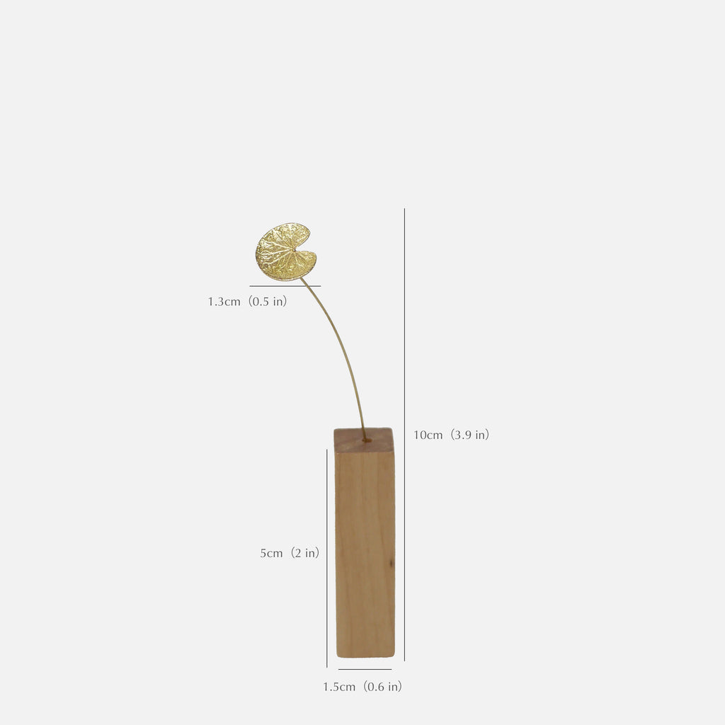 WATER LILY LEAF | Water Lily Brass Botanical Object