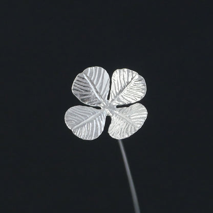 四つ葉クローバー・大小2本セット｜シルバー925製一輪挿し｜Vita Ramus Botanical Objet｜JFS010
