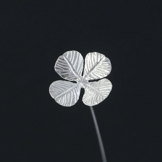 四つ葉モチーフのシルバー925製一輪挿し｜Vita Ramus Botanical Objet｜JFS001