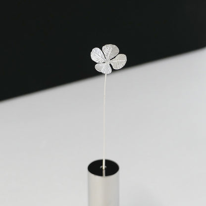 四つ葉モチーフのシルバー925製一輪挿し｜Vita Ramus Botanical Objet｜JFS001