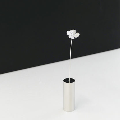 四つ葉モチーフのシルバー925製一輪挿し｜Vita Ramus Botanical Objet｜JFS001