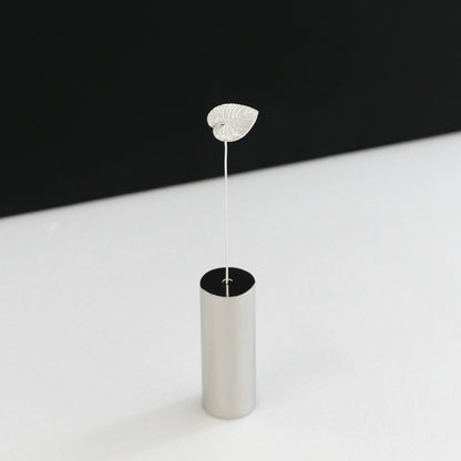 ハートモンステラのシルバー925製一輪挿し｜Vita Ramus Botanical Objet｜JFS004