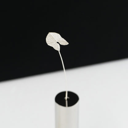 アロカシアモチーフのシルバー925製一輪挿し｜Vita Ramus Botanical Objet｜JFS005