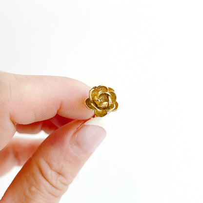 小さな薔薇の一輪 オブジェ ガラス瓶付 vrin34
